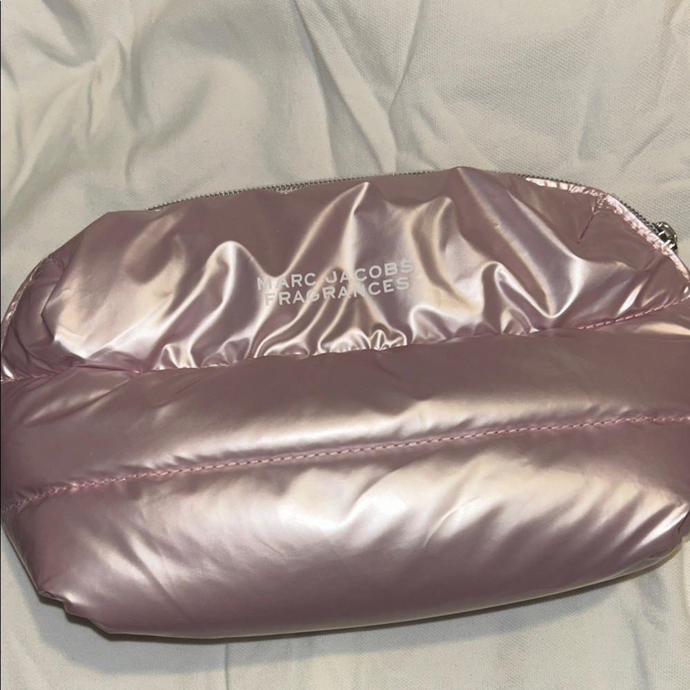 Marc Jacobs Metallic Pink Cosmetic Bag
